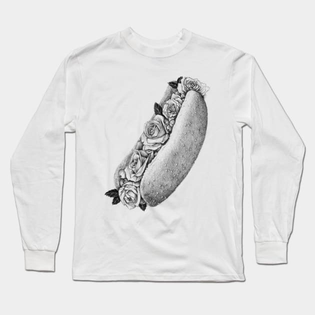 Hot Dog Long Sleeve T-Shirt by mikekoubou